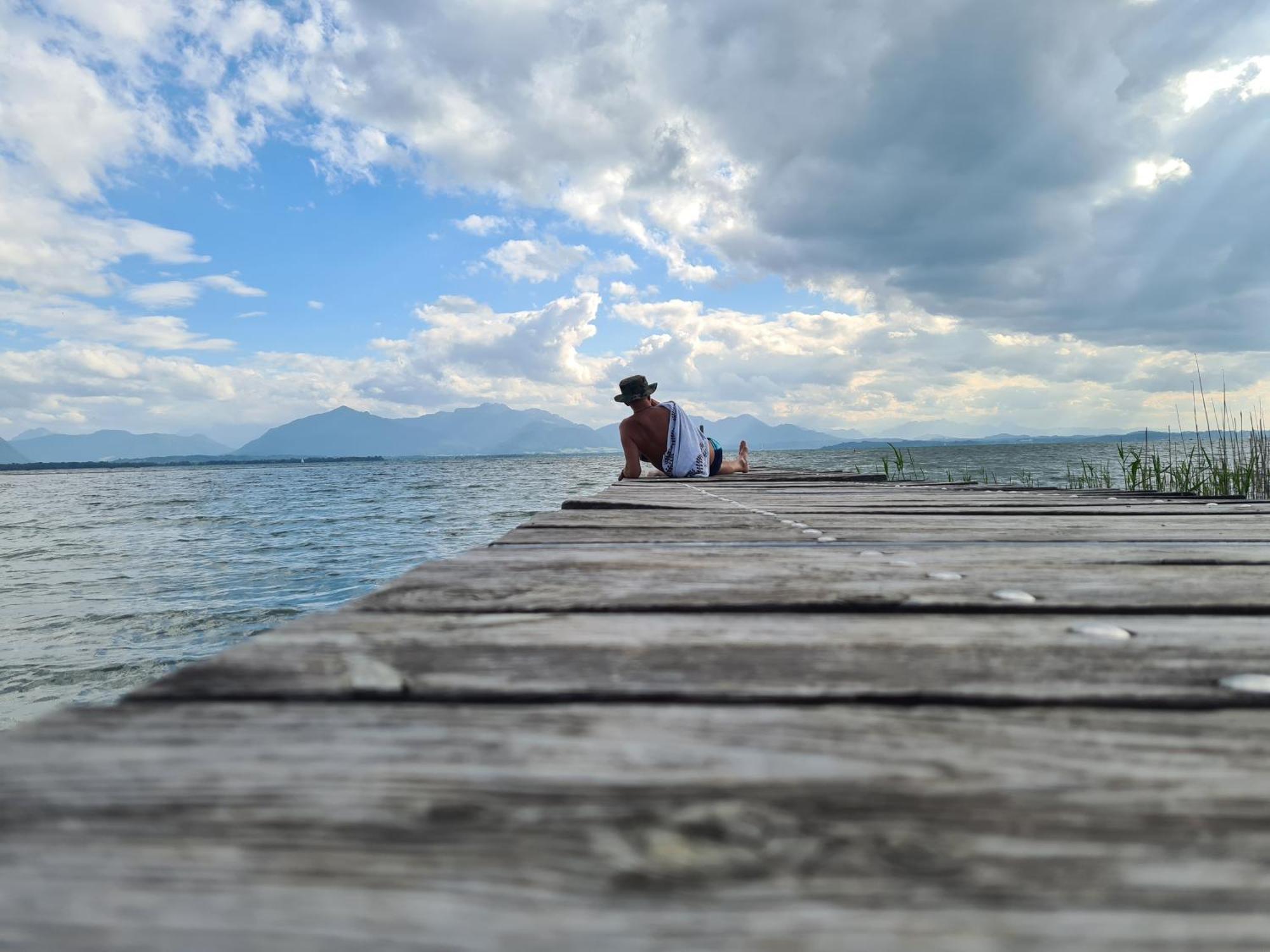 Vintage Studio Am Chiemsee Übersee Kültér fotó